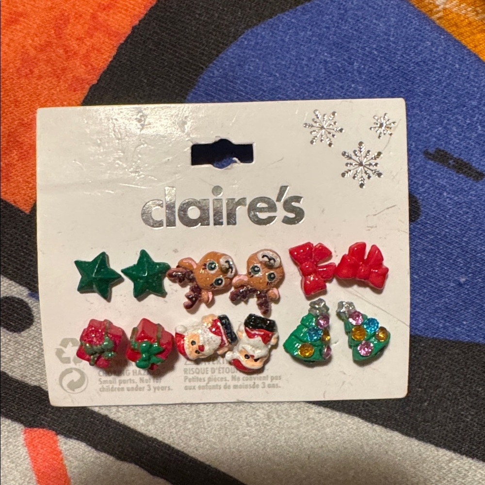 Claire's Holiday Earring Collection - Green, Red, Multicolor
